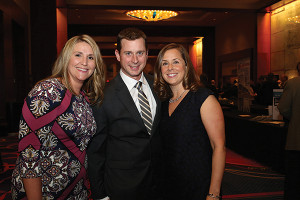 Incoming CRA Executive Director Sarah Maloney; CRA Board Chairman Phil Barnett, Hartford Restaurant Group; and Outgoing CRA Executive Director Nicole Griffin. Photo by Brian Ambrose.