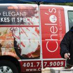 Mark Langevin, Executive Chef of Chelo’s Banquets and Catering serves up some chili.