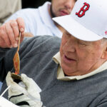 Roger Payette, of Kay’s Restaurant, enjoys the raw bar.