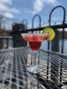 A warm-weather staple in Providence, the Hot Club Raspberry Margarita.