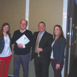 Audrey Sanders; Frank McDonough, Eder Bros., Inc. 2014 Brown-Forman Tequila Portfolio Winner; Tom Kachmarck; and Jennifer Caulfield, 2013 recipient.