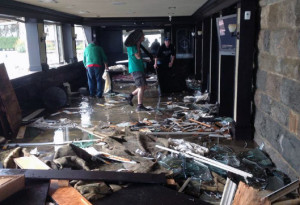 The Coast Guard House in the days after Hurricane Sandy hit the shore in 2012.