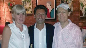 Owners of Versailles Bistro & Patisserie, Evelyne and Marc Penvenne with Eric Litchfield (center).