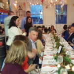 Guests seated for dinner.