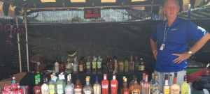 Mark McLean, Retail Sales Manager, Johnson Bros. of RI, overseeing the sampling tent.