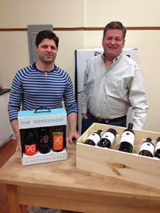 Latitude Beverage Co.’s Michael Munk, CT State Sales Manager, and Bob Lindblad, Vice President/Sales with the new products.     