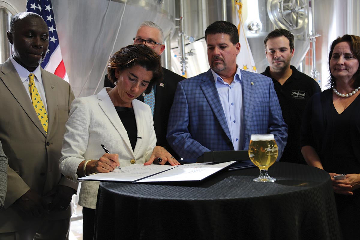 Governor Raimondo Toasts Small Business Reforms with Brewery Visit