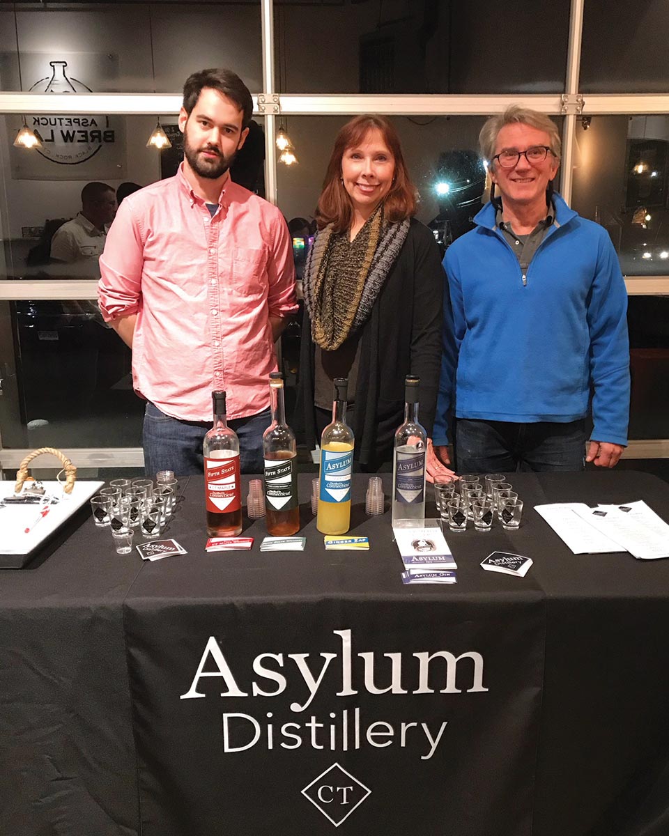 Aspetuck Brew Lab Hosts Asylum Distillery Tasting       