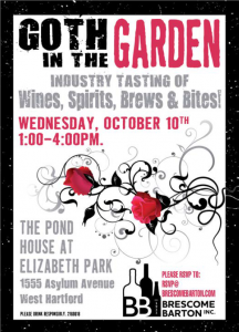 Brescome Barton Presents "Goth in the Garden" Trade Tasting @ The Pond House Cafe at Elizabeth Park, | West Hartford | Connecticut | United States