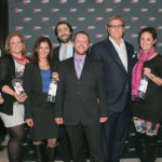 Dan Miller, Cara Passarelli, Veronica Saurett, David Rudman, Dee Blackmer, Megan Ligouri and Giancarlo Cowan, all of Brescome Barton, with Carl Nolet, Jr. (third from right).