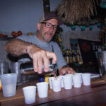 Frank Martucci, General Manager of Beverage Operations, Twin River Casino, during the Origin/86 Company Shot Competition.