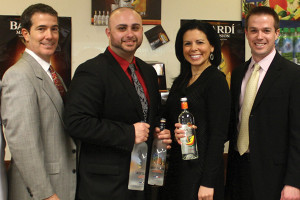 Sean Feeley, Coastal Regional Director, Bacardi; Mike Loudon, Connecticut Key Account Manager, Team Enterprises; Andrea Lokshin, Coastal Field Marketing Manager, Bacardi; Kevin Glah, Connecticut State Manager, Bacardi.