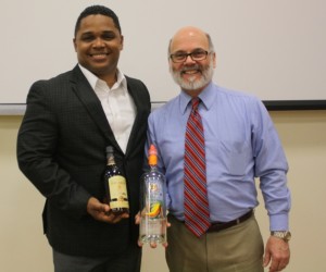 David Cid, brand master for the House of Rum at Bacardi USA, leads the brand's educational campaigns, shown with University of New Haven adjunct professor and CDI's director of learning and development, Greg Altieri at a recent UNH event.