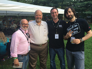 Greg Altieri, Education Director, Connecticut Distributors, Inc.; Fred Noe, Master Distiller, Jim Beam; Mike DePasqua, Connecticut Territory Manager, Beam Suntory; David Rudman, Director of Education and Account Development, Brescome and Barton.