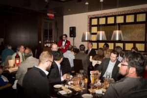 Nick Korn, Italian Spirits Specialist of Campari America led guests through the Spirited Dinner at Fred and Steve's Steakhouse.