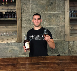 Bryan Ricard of Sons of Liberty in South Kingstown, Rhode Island toasts with J. Rieger & Co. Whiskey of Kansas City.