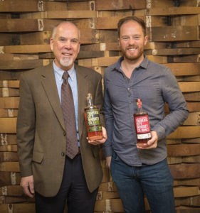 Steve Lancor, Business Manager, CDI and Chris Fredrickson, Co-owner/Distiller, Traverse City. The Straight Bourbon Whiskey is aged four years and bottled at 43% ABV, with flavors of light vanilla, citrus undertones and a smooth finish. Traverse City American Cherry infuses more than 10 pounds of Montmorency cherries in every barrel for at least two weeks, creating a hint of cherry on the finish.