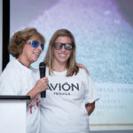 Karen Pollock and daughter Stacey Pollock, accepting the honor of a walkway in memory of the late Tom Pollock.