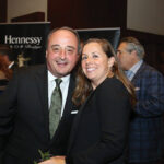 Larry Cafero, Executive Director of the Wine and Spirits Wholesalers of Connecticut, served as the Master of Ceremonies during the 2016 Salute to Excellence Awards Dinner and Nicole Griffin, Partner, Powers, Brennan & Griffin. Photo by Brian Ambrose.