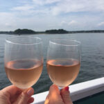 “Pretty in Pink” wine classes overlooking Greenwich Harbor.