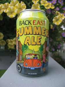 Summer Ale from Back East Brewery, Bloomfield, CT, which cans all of its beers.