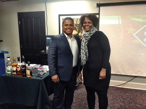 David Cid, Bacardí Brand Master and Dr. Juline Mills, University of New Haven Hospitality and Tourism Department Chair.