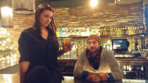 Bartenders Anna Konya and Canaan Fong with Chai Old Fashioned.