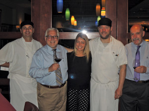 Ted Burnett, Executive Chef, Max Amore; Mark Conley, Owner, Max Amore; Valentina Abbona; Ben Slogesky, Sous-Chef, Max Amore; Bob Kohnstam, General Manager, Max Amore.