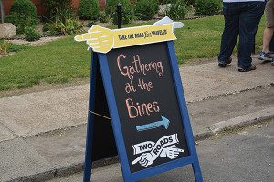 Gathering at the Bines Beer Festival.