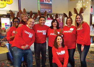 More than 100 Diageo employees hosted a holiday party for hundreds of local children.