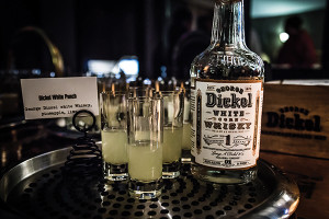 One of the George Dickel Tennessee Whisky product set-ups  for guests. 