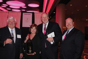 Ken and Grace Evenstad, Owners, Domaine Serene Winery; John Slocum, Executive Vice President and General Manager, Slocum & Sons; and Paul Burne, Key Account Manager, Slocum & Sons.