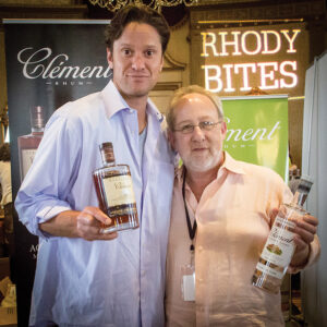 Benjamin Melin-Jones, Fourth Generation Clément and managing director, Clément USA, with Alexei Beratis, Inspired Beverages. Photo by Chris Almeida.