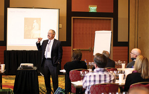 Ed Korry giving a seminar on quality assessment at the Society Wine Educators’ (SWE) Annual Conference on August 13, 2014 in Seattle.