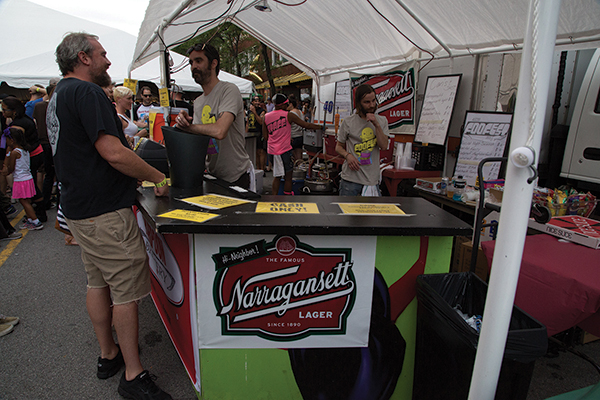 Narragansett Beer’s booth at Foo Fest.