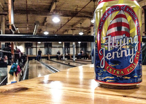 The grand opening of Pawtucket’s Break Time Bowl and Bar, where Grey Sail’s Flying Jenny was a featured beer.