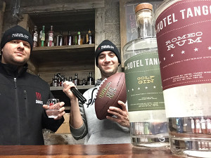 Sons of Liberty Spirits Founder and President, Mike Reppucci and staffer Bryon Ricard, enjoying a taste of victory.