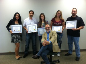 Pictured left to right: Rosa Munoz, Joe Palisi, Angela Cianci, seated Greg Altieri, instructor, Megan “Aggie” Johnson, and Rich Regan. Missing from photo: Pete Hill.