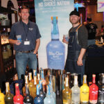 Dana Strom, Regional Manager New England, Fishbowl Spirits; Nate Churchill, United States Bartenders Guild Philadelphia chapter member with Blue Chair Bay Rum.