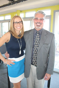 Sarah Steffanci, Division Director, Justin and Landmark Vineyards with Steve Fanelli, Key Account Manager, Hartley & Parker.