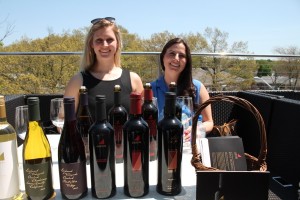 Emma Bzdafka and Katie Klotzberger, representatives from Justin and Landmark Vineyards.