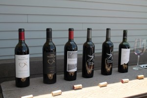 A selection of wines.