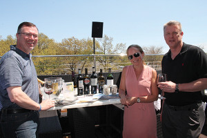 Sean Banks, Owner, Meadowbrook Wine and Spirits of Hamden; Kerry Guilfoyle, Partner and Regional Director, Folio Fine Wine Partners; Tim Poloski, Meadowbrook Wine and Spirits of Hamden.