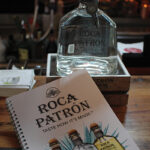 Roca Patrón display at the bar to educate trade and consumer guests about the spirit.