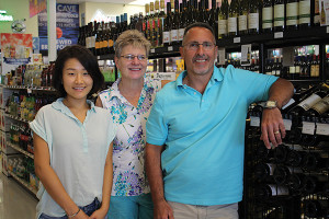 Laura Hong, Store Employee; Kim Ertelt, Store Employee; and David Galanto, Owner.