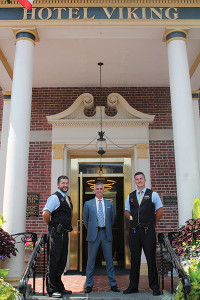 General Manager Robert Burnetti (center) flanked by Evan Poitras and Garret Reed.