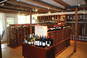 Inside Salisbury Wines.