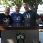 Burke Haugh, volunteer; Mike Pushnell, Co-Founder, Lock City Brewing Company; Patrick Casicolo, Co-Founder, Lock City Brewing Company.