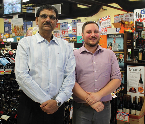 Owner Bhaskar Sureja with Store Manager Bill DiRienzo