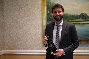 Ben Mayer, Division Manager, Hartley & Parker with Whitehall Lane Cabernet Sauvignon.